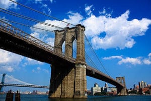 Picture of the Brooklyn Bridge, Kings County NY