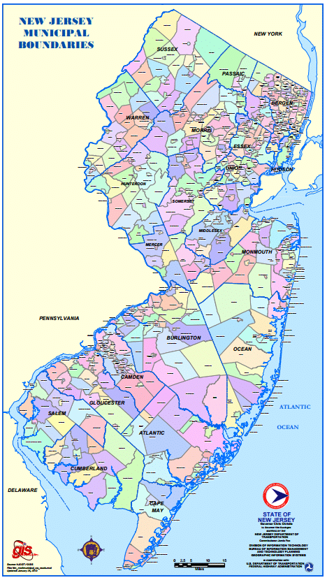 Map of NJ Municipalities